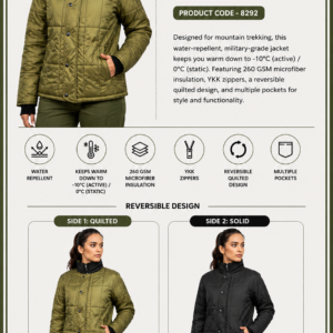 OVERSEAS APPAREL- Women's Premium Cotton Fleece Heavy Weight Winter Jacket
