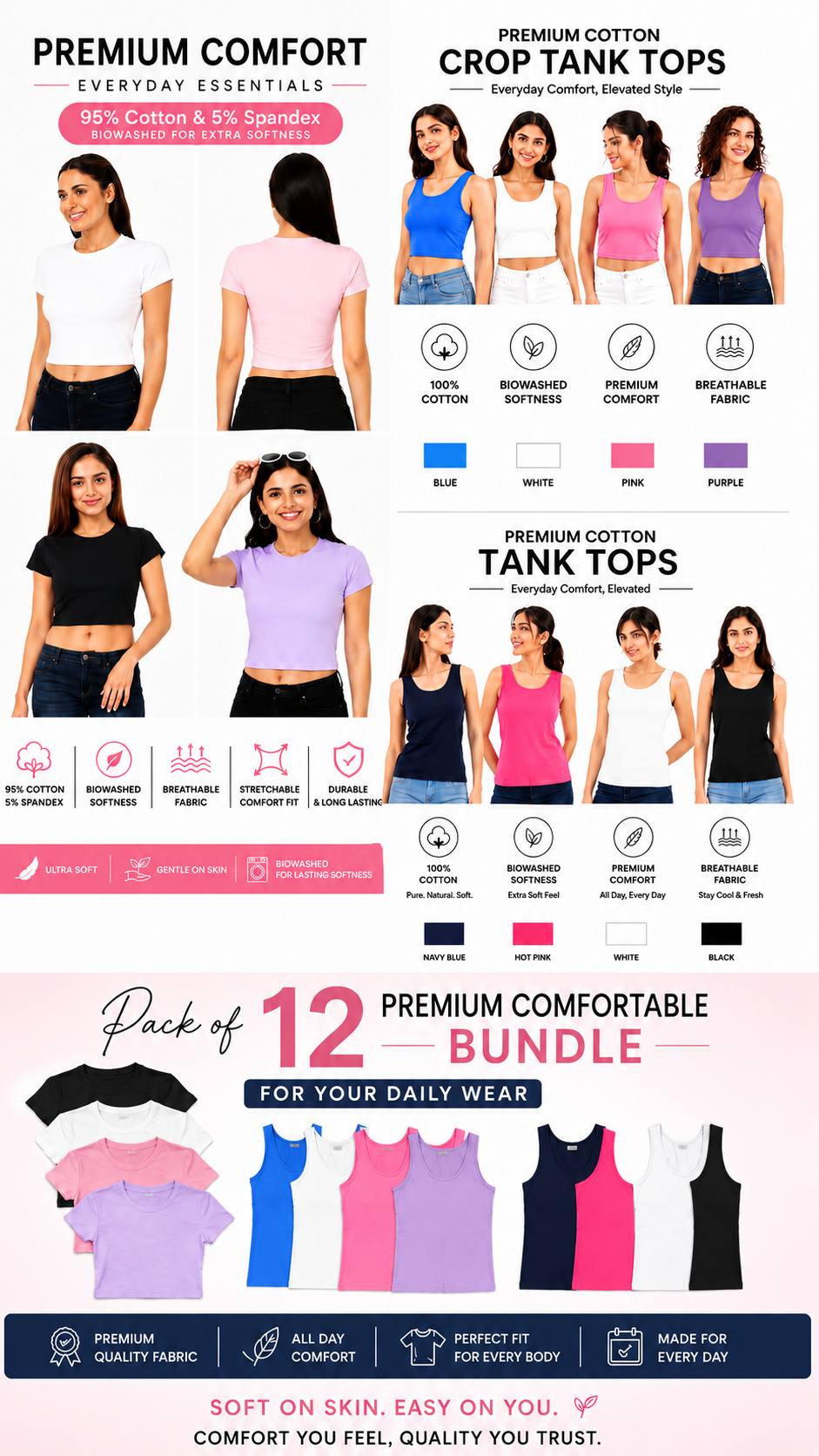 OVERSEASAPPAREL summer 12 in 1 combos S