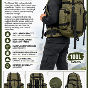 Heavy-Duty Trekking & Camping Backpack